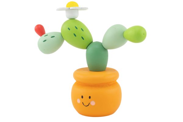 Ulysse Drücktfigur Kaktus in orangefarbenen Topf