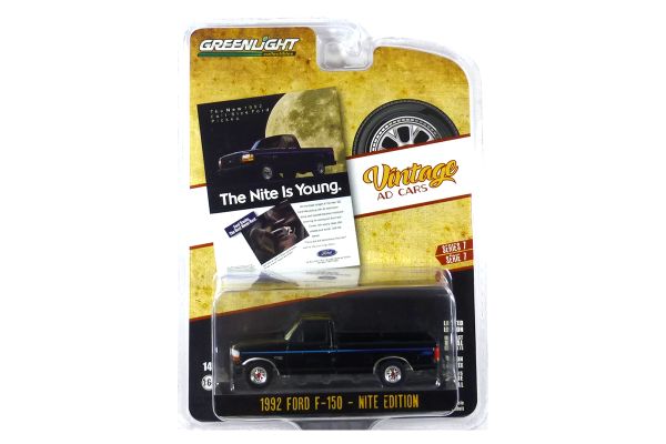 Greenlight 39100-F Ford F-150 Nite Edition schwarz 1992 - Vintage AD Cars 7 Maßstab 1:64 Modellauto