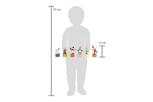 small foot Drücktier Schneemann
