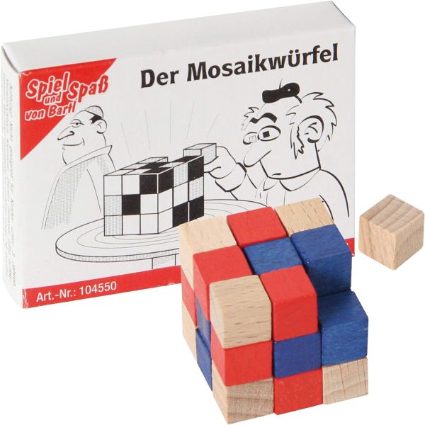 Bartl 104550 Mini-Puzzle "Der Mosaikwürfel" Knobelspiel Holz