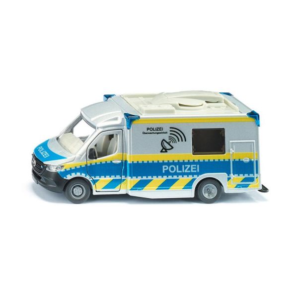 Siku 2301 Mercedes Benz Sprinter III &quot;Polizei Überwachungseinheit&quot; Miesen Kofferaufbau silber/blau/g