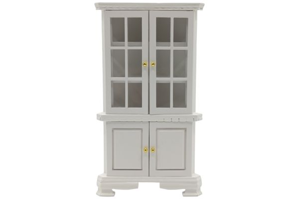 Creal Miniatur Eckschrank Vitrine weiß
