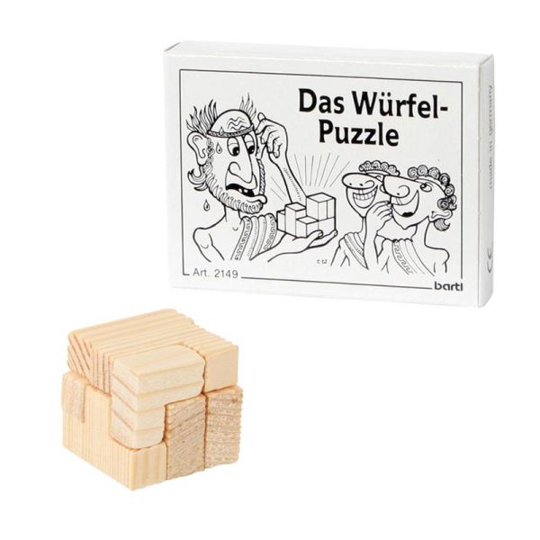 Bartl 102149 Mini-Puzzle "Das Würfel-Puzzle" Knobelspiel Holz