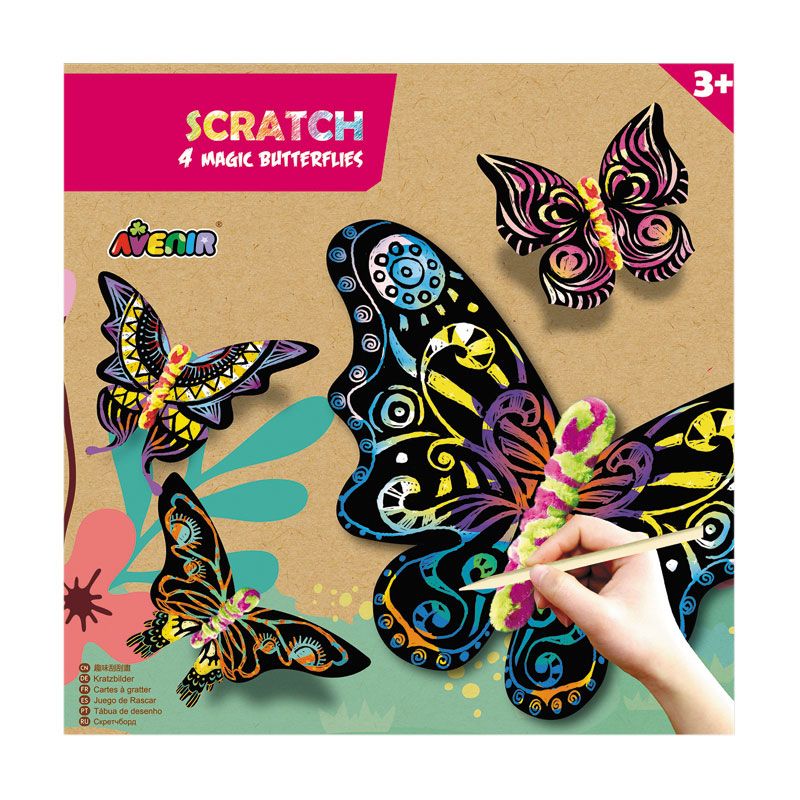 Image of Avenir CH1318 Scratch "Magic Butterfly" Kratzbilder zum Selbermachen