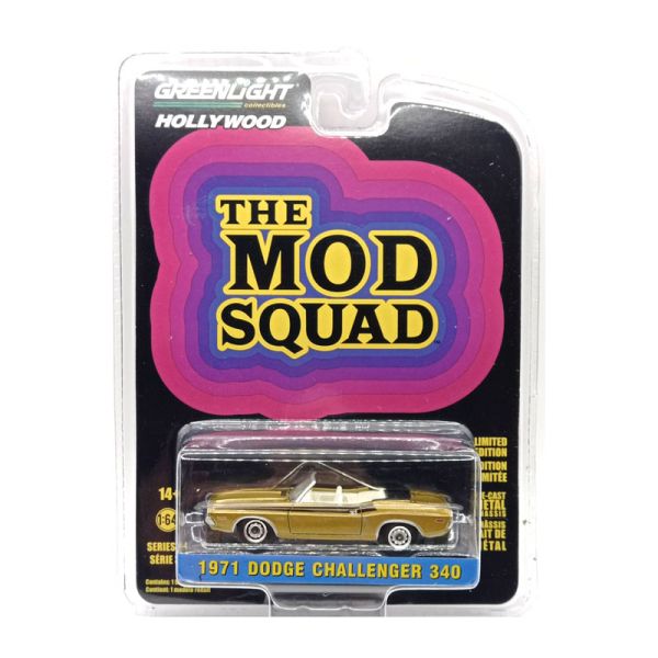 Greenlight 44940-A Dodge Challenger 340 "Mod Squad" gold metallic 1971- Hollywood 34 Maßstab 1:64 Mo