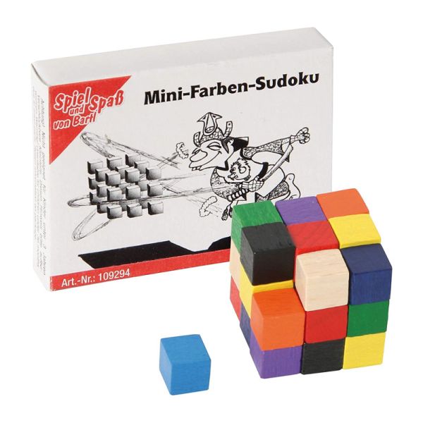 Bartl 109294 Mini-Puzzle &quot;Mini-Farben-Sudoku&quot; Knobelspiel Holz