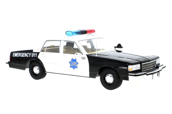 Modelcar MCG18389 Chevrolet Caprice Police &quot;SFPD&quot; schwarz/weiss 1987 Maßstab 1:18 Modellauto