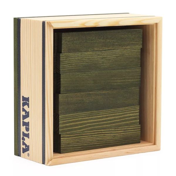 KAPLA-Holzplättchen 40er Box grün Pinienholz Bausteine