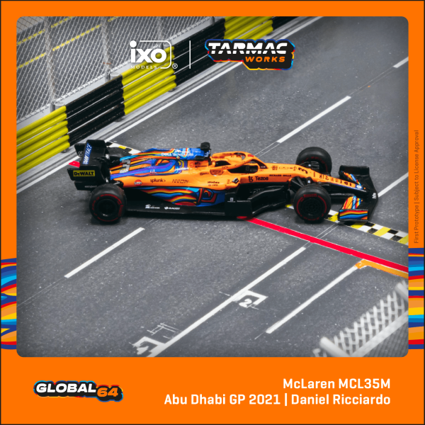 Vororder Tarmac T64G-F040-DR3 McLaren MCL35M Daniel Ricciardo 2021 Global64 Maßstab 1:64 Modellauto