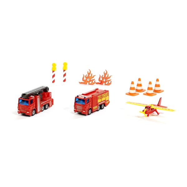 Siku 6330 Geschenkset "Feuerwehr" (Tankwagen, Hubrettungsbühne, Löschflugzeug)