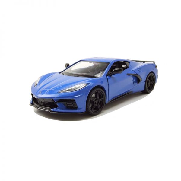 Motormax 79360 Chevrolet Corvette C8 Stingray blau metallic Maßstab 1:24