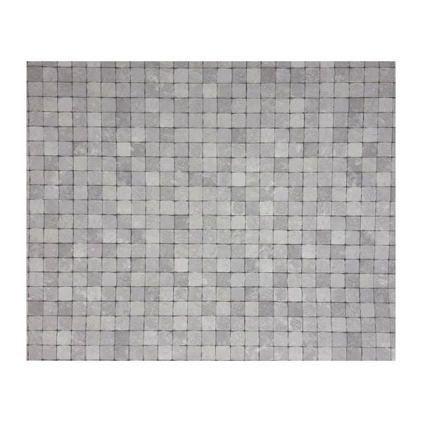 Creal 879703 Fussboden Fliesen grau ca. 50 x 30 cm Papier Bogen für Puppenhaus