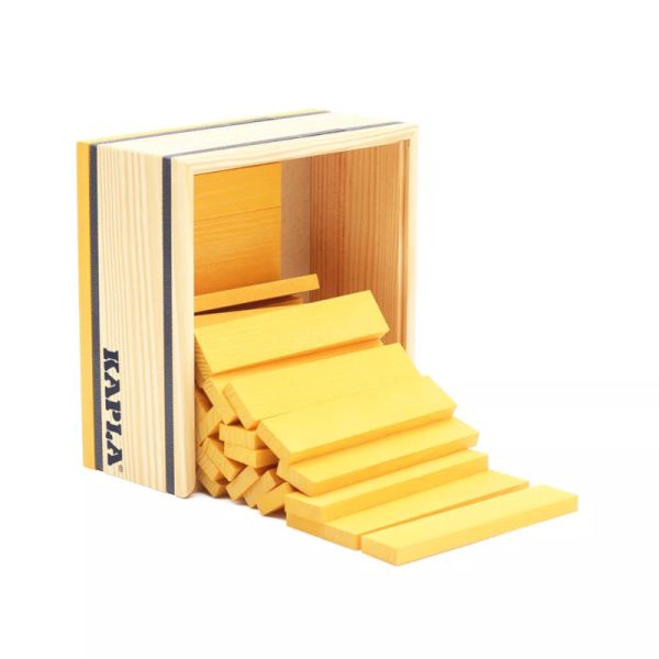 KAPLA® 40er Box gelb Pinienholz Holzplättchen