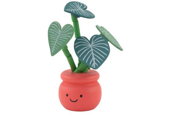 Ulysse Drückfigur Monstera Topf rot