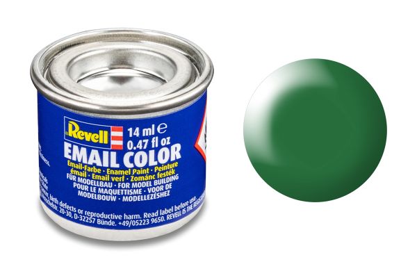 Revell 32364 laubgrün seidenmatt Email Farbe Kunstharzbasis 14 ml Dose RAL 6001