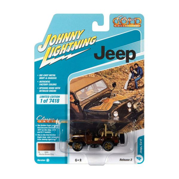 Johnny Lightning JLCG025A-4 Jeep CJ-5 braun metallic - Classic Gold 2021 R2 Maßstab 1:64 Modellauto