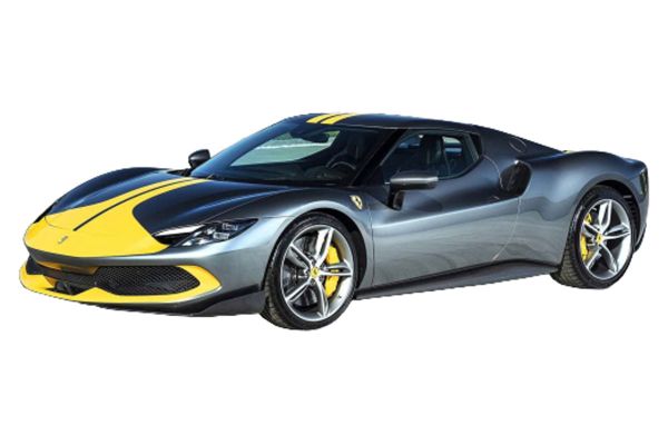 ***Maisto 15700-08 Ferrari 296 GTB metallic grau/gelb Maßstab 1:64 Modellauto