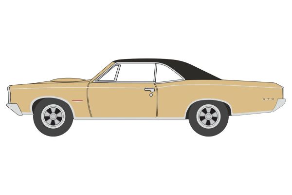 ***Oxford 87PG66003 Pontiac GTO beige metallic/schwarz 1966 Maßstab 1:87 Modellauto