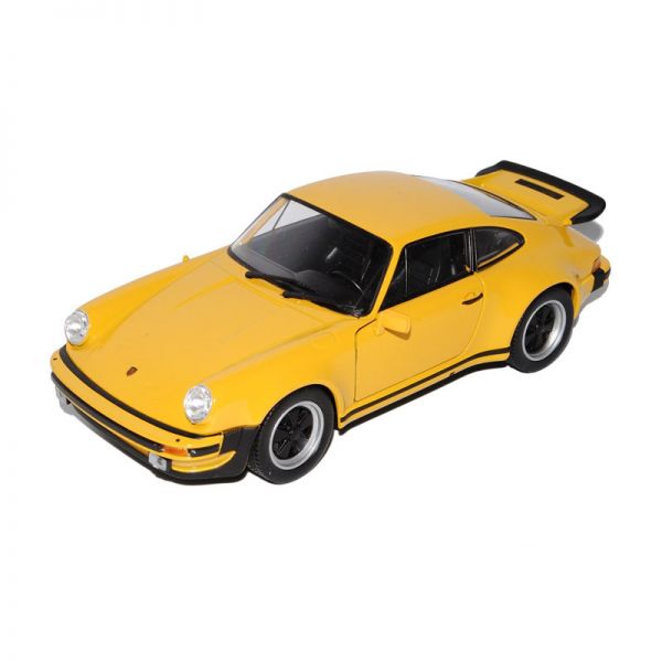 Welly 24043 Porsche 911 Turbo 3.0 gelb Maßstab 1:24 Modellauto