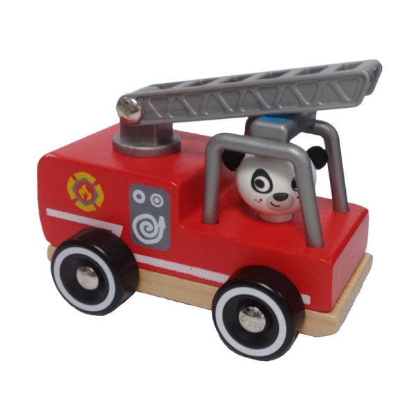 Hape E0486 Flitzer Fahrzeug &quot;Feuerwehr&quot; rot Holz