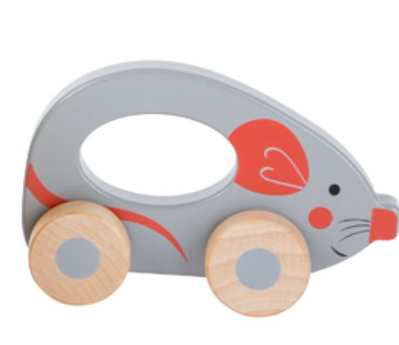 small foot Schiebetier Maus grau