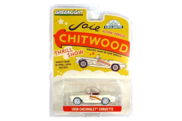 Greenlight 30357 Chevrolet Corvette "Chitwoods" weiss 1966 - Exclusive Maßstab 1:64 Modellauto