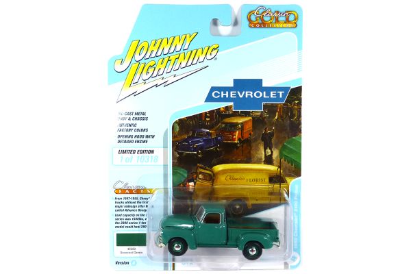 Johnny Lightning JLCG026A-4 Chevrolet 3100 Pickup grün 1950 - Classic Gold 2021 R3 Maßstab 1:64 Mode