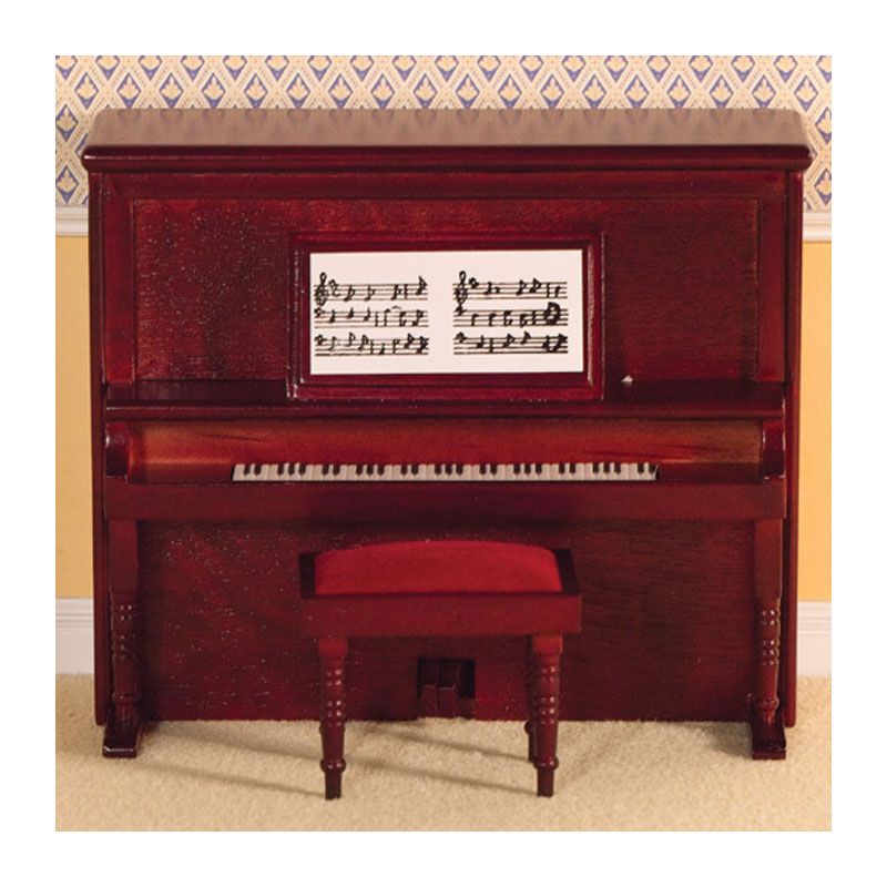Dolls House 2114 Piano „Victorian“ Klavier Mahagoni 1:12 für Puppenhaus