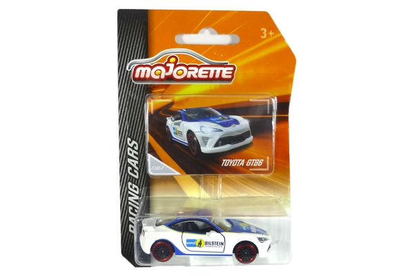 Majorette 212084009-Q31 Toyota GT86 &quot;Bilstein&quot; weiss/blau - Racing Cars (218D-2) Maßstab 1:58 Modell