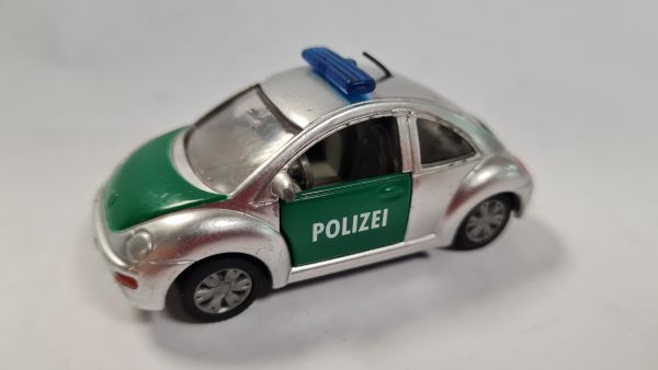 gebraucht! Siku 1361 VW Beetle &quot;Polizei&quot; silber/grün - ganz leicht bespielt