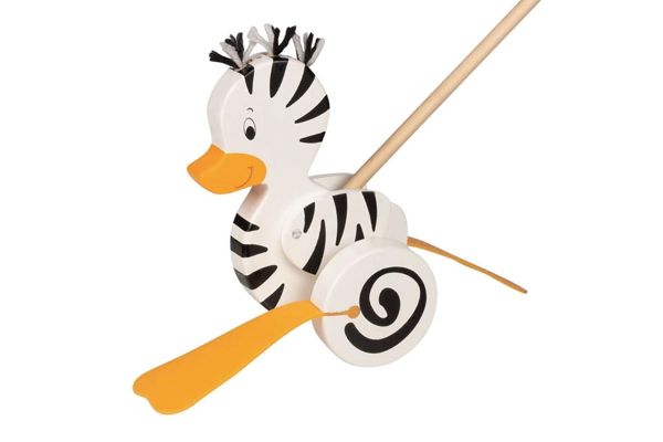 goki Schiebetier Zebra-Ente