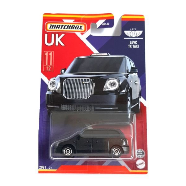 Matchbox GWL22-29 LEVC TX &quot;Taxi&quot; schwarz best of UK 11/12 Maßstab ca. 1:64 Modellauto