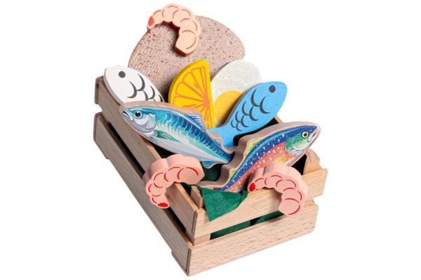 Erzi Sortiment Fisch in der Kiste
