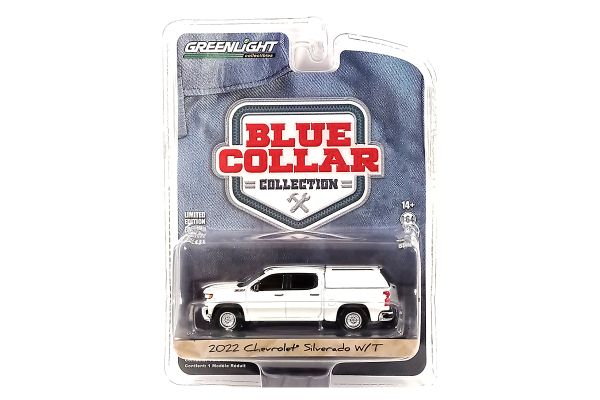 Greenlight 35240-F Chevrolet Silverado W/T weiss 2022 - Blue Collar 11 Maßstab 1:64 Modellauto