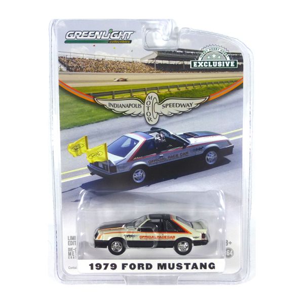 Greenlight 30166 Ford Mustang &quot;Pace Car&quot; schwarz/weiss Maßstab 1:64 Modellauto
