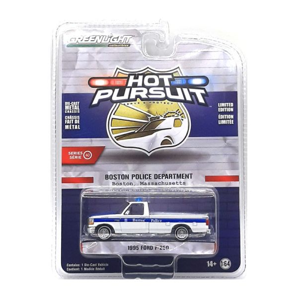 Greenlight 42980-C Ford F-250 &quot;Boston Police Department&quot; weiss/blau 1995 - Hot Pursuit 40 Maßstab 1: