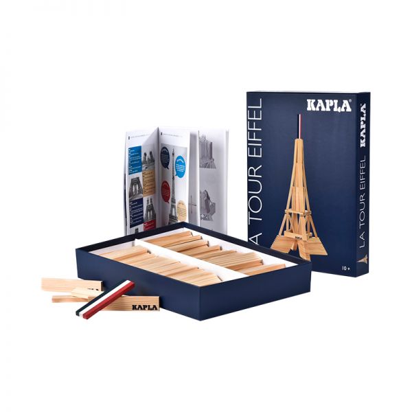 KAPLA-Holzplättchen Eiffelturm Box Pinienholz Bausteine