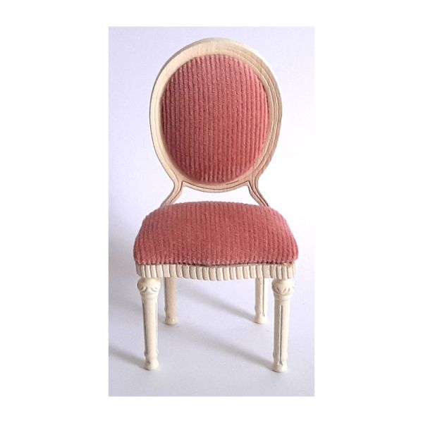 Creal 31181 Stuhl "Louis XVI weiß/rosa" 1:12 für Puppenhaus