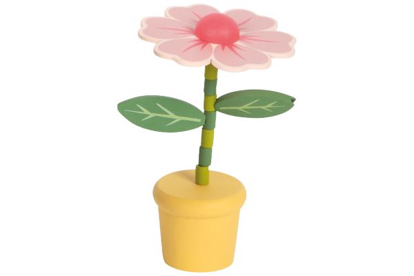 small foot Drückfigur Wackelfigur Blume rosa