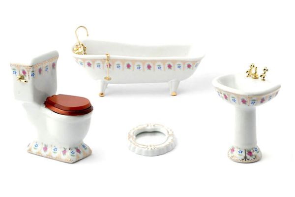 Dolls House Minuatur Badezimmer Luxuriöses Victorian