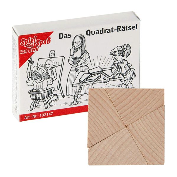 Bartl 102147 Puzzle &quot;Das Quadrat-Rätsel&quot; Knobelspiel Holz