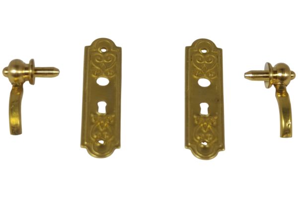 Creal Miniatur Türbeschläge mit Klinke messing (2 Stück)