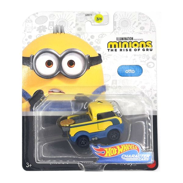 Hot Wheels GMH74-77 Character Car "Otto" Minions - The Rise of Gru