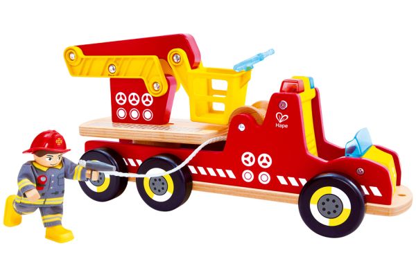 Hape Feuerwehr mit Sirene und Blaulicht