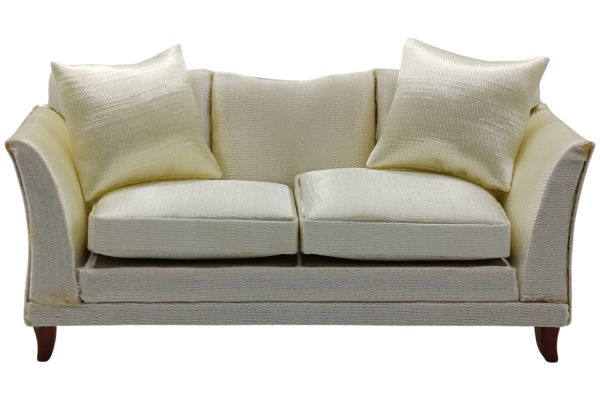 Dolls House Miniatur Sofa Classic cremefarben