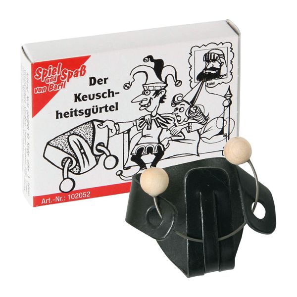 Bartl 102052 Mini-Puzzle &quot;Der Keuschheitsgürtel&quot; Knobelspiel Holz