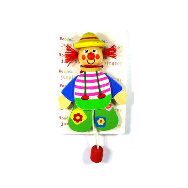 Legler 10960 Hampelmann "Clown" aus Holz Hut gelb