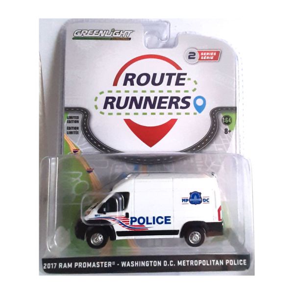 Greenlight 53020-C RAM Promaster &quot;Police&quot; weiss Route Runners 2 Maßstab 1:64 Modellautos