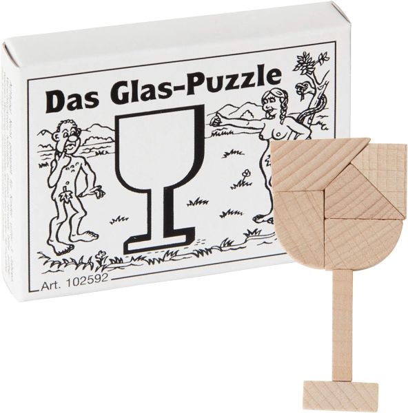 Bartl 102592 Mini-Puzzle "Das Glas-Puzzle" Knobelspiel Holz