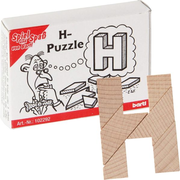 Bartl 102292 Mini-Puzzle "H-Puzzle" Knobelspiel Holz